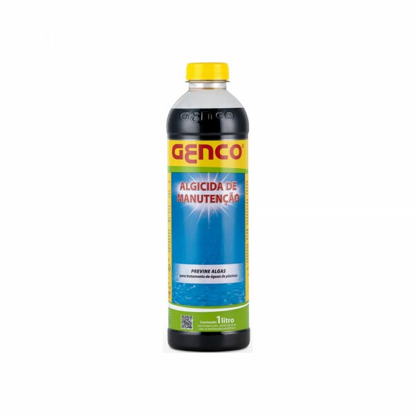 Algicida de Manutenção Genco 1 Litro Previne Algas Piscina Verde Algicida de Manutenção Genco 1 Litro Previne Algas Piscina Verde
