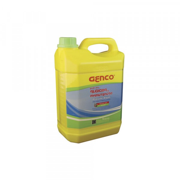 Algicida de Manutenção Genco 5 Litros Previne Algas Piscina Verde Algicida de Manutenção Genco 5 Litros Previne Algas Piscina Verde