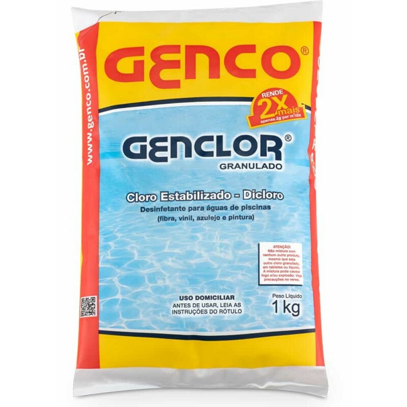 Cloro Genco Genclor Estabilizado Granulado 1kg Cloro Genco Genclor Estabilizado Granulado 1kg