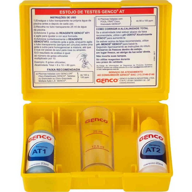 Estojo de Analises de Alcalinidade AT Genco Estojo de Analises de Alcalinidade AT Genco